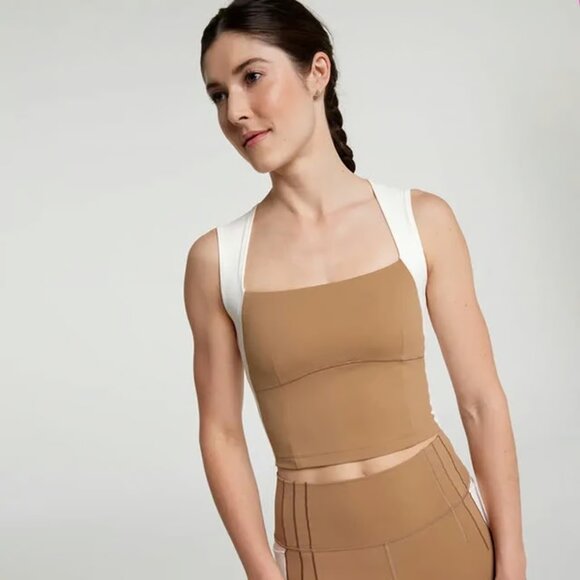 NWT CALIA Inspire Corseted Brown Support Top - Picture 4 of 4